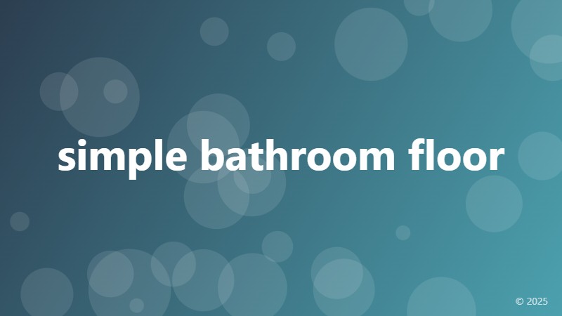 simple bathroom floor
