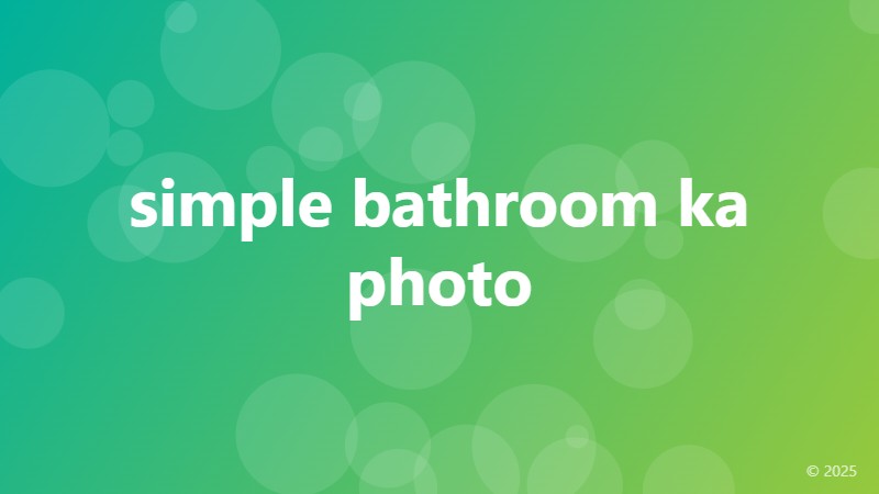 simple bathroom ka photo