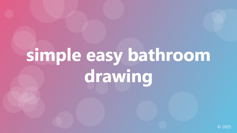 simple easy bathroom drawing
