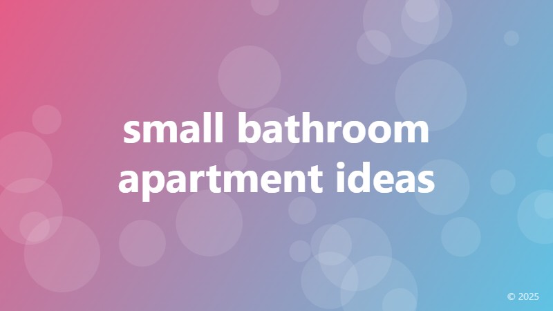 small bathroom apartment ideas