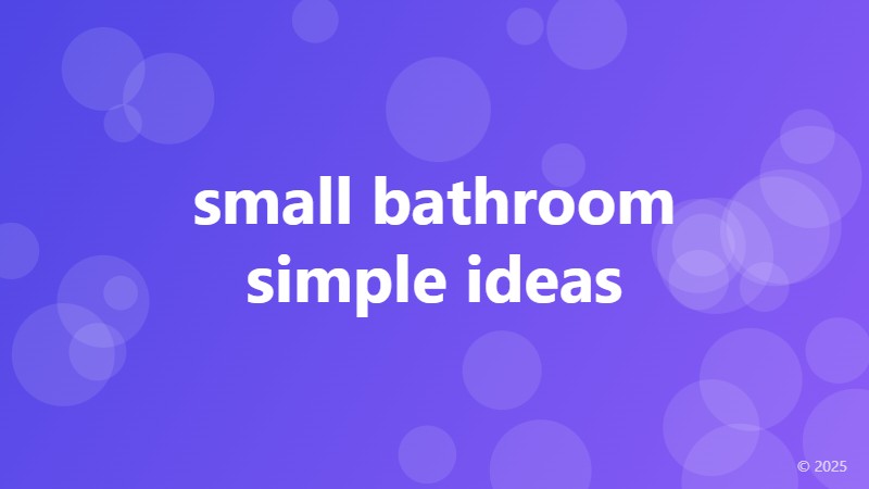small bathroom simple ideas